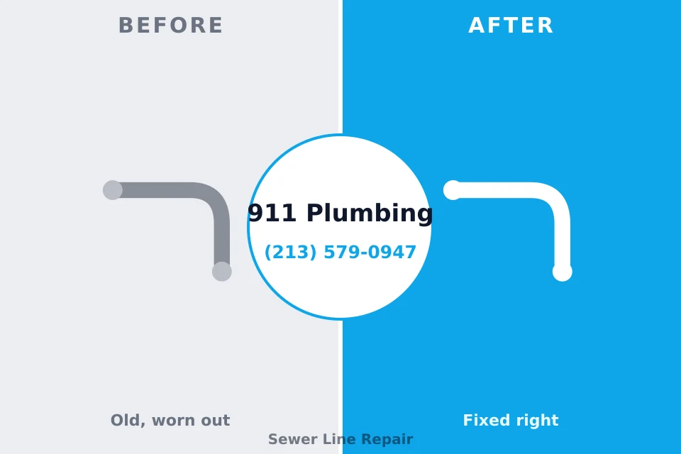 Before and after: plumbing repair New Whiteland, IN